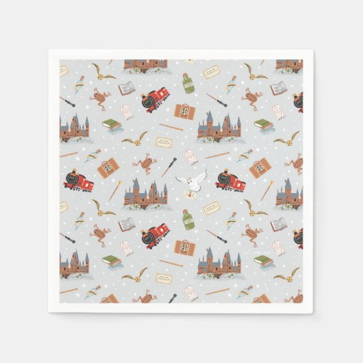 Harry Potter | Hogwarts Patroon Baby Shower Servet (Voorkant)