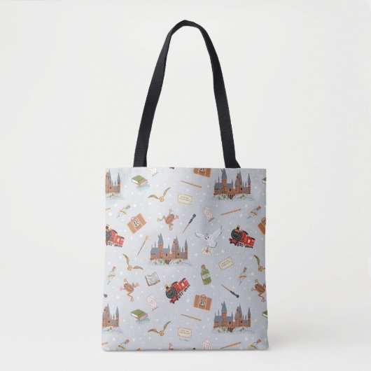 Harry Potter | Hogwarts Patroon Baby Shower Tote Bag (Voorkant)