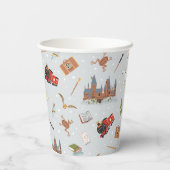 Harry Potter | Hogwarts Pattern Baby shower Papieren Bekers (Achterkant)