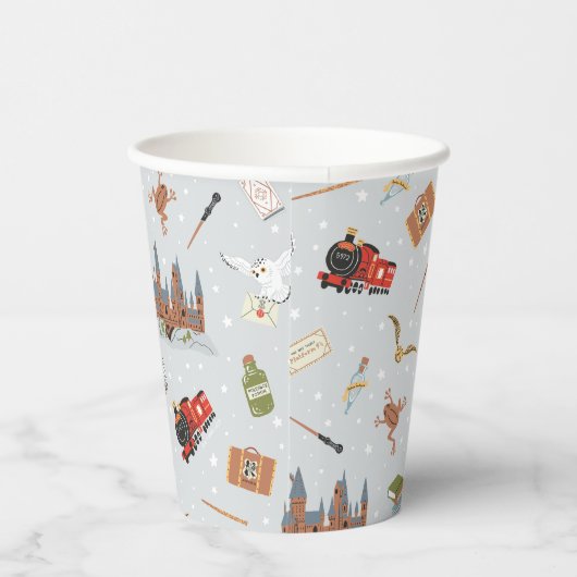 Harry Potter | Hogwarts Pattern Baby shower Papieren Bekers (Rechts)