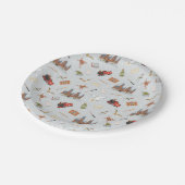 Harry Potter | Hogwarts Pattern Baby shower Papieren Bordje (Gekanteld)