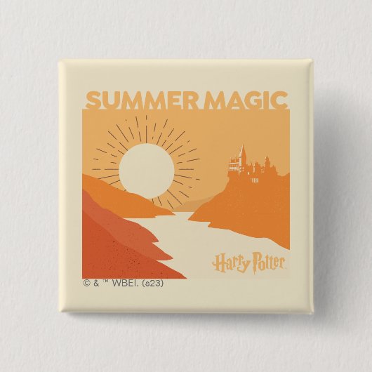 HARRY POTTER™ | HOGWARTS™ Summer Magic Vierkante Button 5,1 Cm (Voorkant)