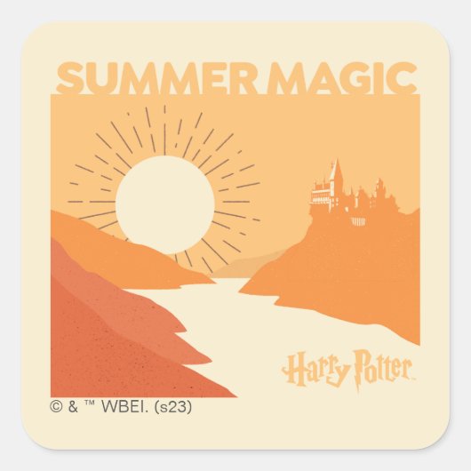 HARRY POTTER™ | HOGWARTS™ Summer Magic Vierkante Sticker (Voorkant)