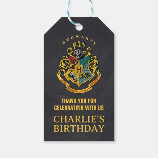 Harry Potter | Hogwarts Verjaardag Bedankje Favor Cadeaulabel (Voorkant)
