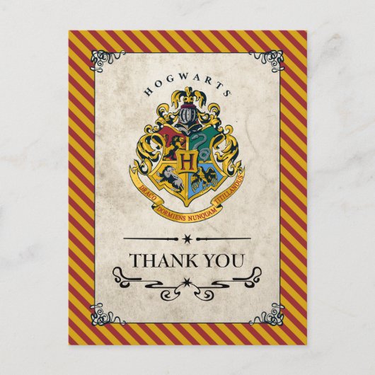 Harry Potter | Hogwarts Verjaardag Bedankt Briefkaart (Voorkant)