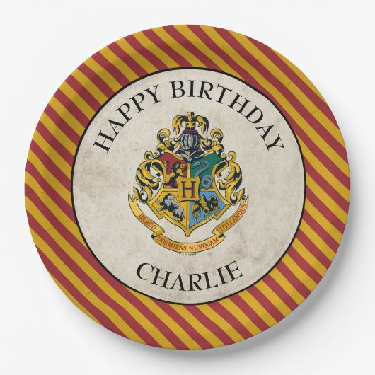Harry Potter | Hogwarts Verjaardag Papieren Bordje (Voorkant)