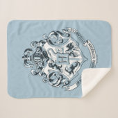 Harry Potter | Hogwarts Wapen - Blauw Sherpa Deken (Voorkant (horizontaal))