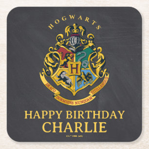Harry Potter Hogwarts Wapen Geboortedag Kartonnen Onderzetters