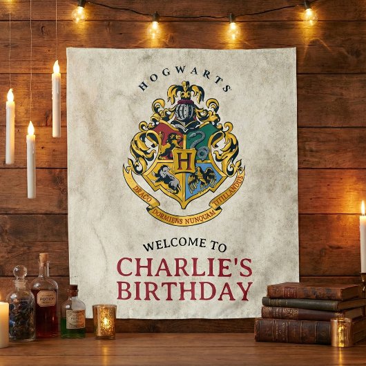 Harry Potter Hogwarts Wapen Geboortedag Wandkleed