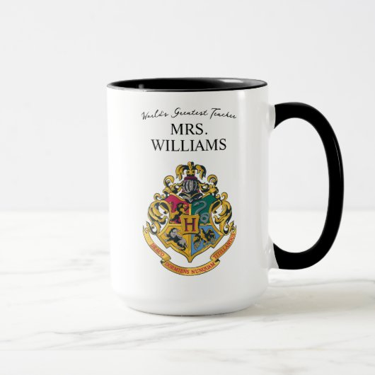 Harry Potter | Hogwarts Wapen Leraar Personaliseer Mok (Rechts)