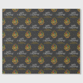 Harry Potter | Hogwarts Wapen - Prettig Kerstfeest Cadeaupapier (Vlak)
