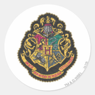 Harry Potter   Hogwarts Wapen Ronde Sticker