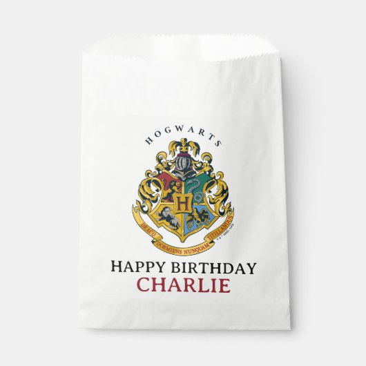Harry Potter Hogwarts Wapen Verjaardag Bedankzakje (Voorkant)