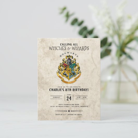 Harry Potter Hogwarts Wapen Verjaardag  Briefkaart (Staand voorkant)