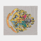 Harry Potter | Hogwarts Wapen - Volledige Kleur Fleece Deken (Voorkant (Horizontaal))