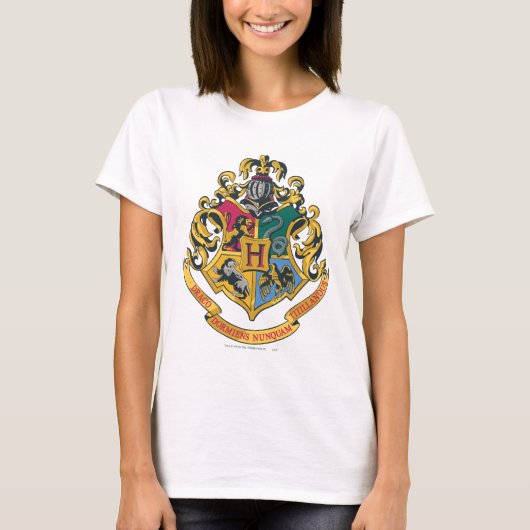Harry Potter | Hogwarts Wapen - Volledige Kleur T-shirt (Voorkant)