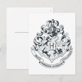 Harry Potter | Hogwarts Wapen - Zwart en Wit Briefkaart (Voorkant / Achterkant)