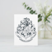Harry Potter | Hogwarts Wapen - Zwart en Wit Briefkaart (Staand voorkant)