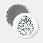 Harry Potter | Hogwarts Wapen - Zwart en Wit Magneet (Voorkant / Achterkant)