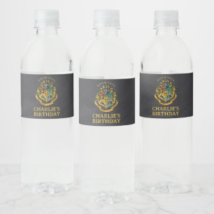 Harry Potter Hogwarts Wapenbord Verjaardag Waterfles Etiket