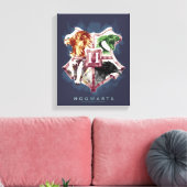 Harry Potter | HOGWARTS™ Wapenkleuren in Waterverf Canvas Afdruk (Insitu (Woonkamer))