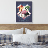 Harry Potter | HOGWARTS™ Wapenkleuren in Waterverf Canvas Afdruk (Insitu (Slaapkamer))