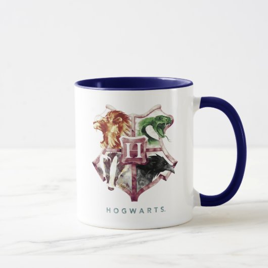 Harry Potter | HOGWARTS™ Wapenkleuren in Waterverf Mok (Rechts)