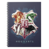 Harry Potter | HOGWARTS™ Wapenkleuren in Waterverf Notitieboek (Voorkant)