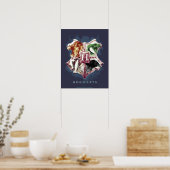 Harry Potter | HOGWARTS™ Wapenkleuren in Waterverf Poster (Keuken)