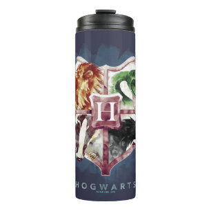 Harry Potter   HOGWARTS™ Wapenkleuren in Waterverf Thermosbeker