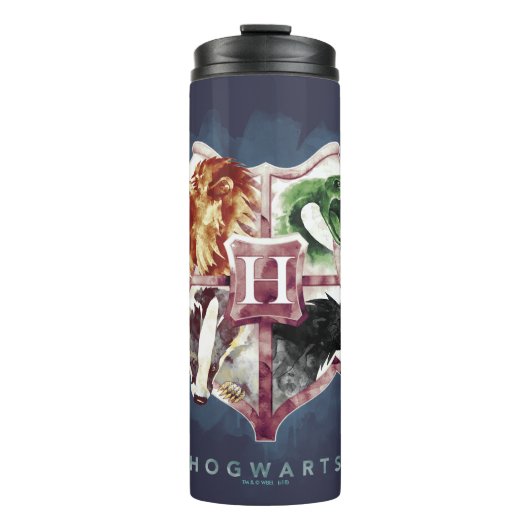 Harry Potter | HOGWARTS™ Wapenkleuren in Waterverf Thermosbeker (Voorkant)