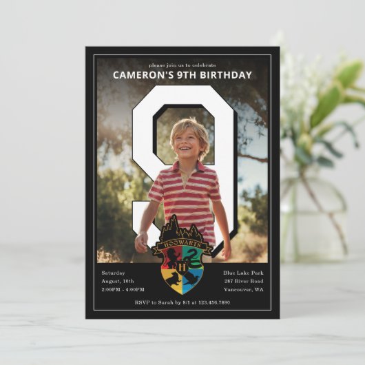 Harry Potter | Hogwarts Wapenschild PhotoPop Verja Kaart (Staand voorkant)