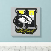 HARRY POTTER™ | HUFFLEPUFF™ Athletic Badge Canvas Afdruk (Insitu (Houten vloer))