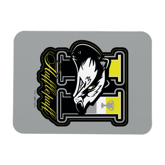 HARRY POTTER™ | HUFFLEPUFF™ Athletic Badge Magneet (Horizontaal)