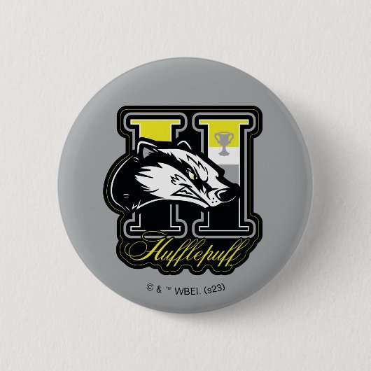 HARRY POTTER™ | HUFFLEPUFF™ Athletic Badge Ronde Button 5,7 Cm (Voorkant)