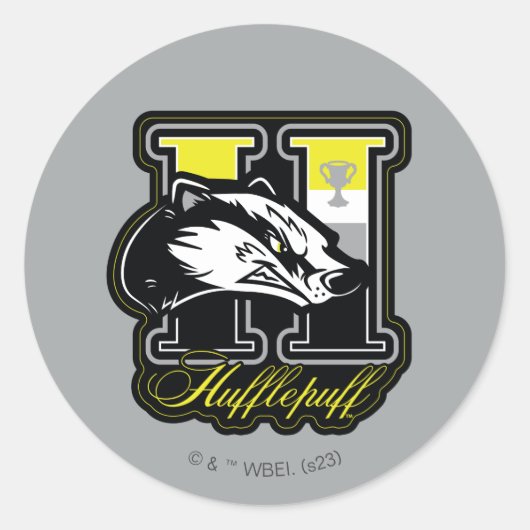 HARRY POTTER™ | HUFFLEPUFF™ Athletic Badge Ronde Sticker (Voorkant)