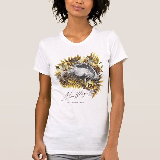 HARRY POTTER™ HUFFLEPUFF™  Bloem Grafiek T-shirt (Voorkant)