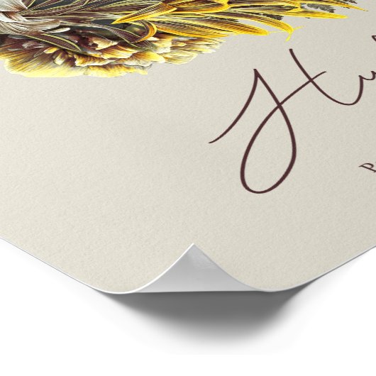 HARRY POTTER™ HUFFLEPUFF™ Bloemengrafiek Poster (Hoek)