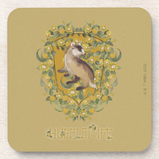 HARRY POTTER™ | HUFFLEPUFF™ Crest Bier Onderzetter (Voorkant)