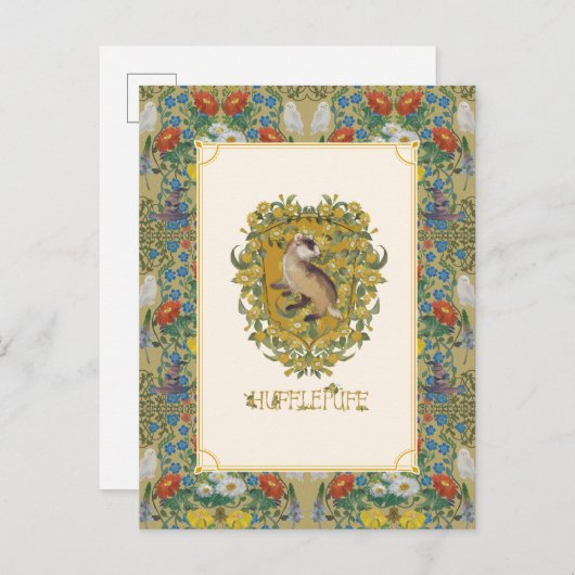 HARRY POTTER™ | HUFFLEPUFF™ Crest Briefkaart (Voorkant / Achterkant)