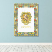 HARRY POTTER™ | HUFFLEPUFF™ Crest Canvas Afdruk (Insitu (Houten vloer))