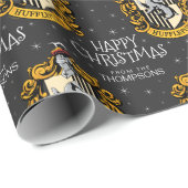 Harry Potter | Hufflepuff Crest - Fijne Kerstmis Cadeaupapier (Rol Hoek)