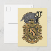 Harry Potter| Hufflepuff Crest met Badger Briefkaart (Voorkant / Achterkant)
