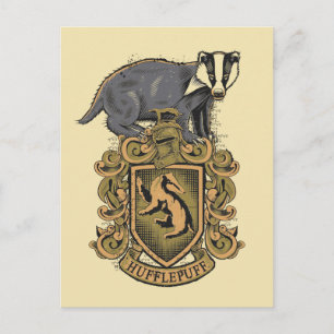 Harry Potter  Hufflepuff Crest met Badger Briefkaart