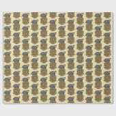 Harry Potter | Hufflepuff Crest met Badger Cadeaupapier (Vlak)