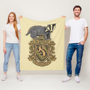 Harry Potter Hufflepuff Crest met Badger Fleece Deken