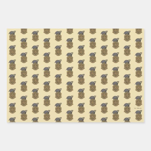 Harry Potter | Hufflepuff Crest met Badger Inpakpapier Vel (Voorkant 2)