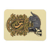 Harry Potter | Hufflepuff Crest met Badger Magneet (Horizontaal)