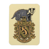 Harry Potter | Hufflepuff Crest met Badger Magneet (Verticaal)