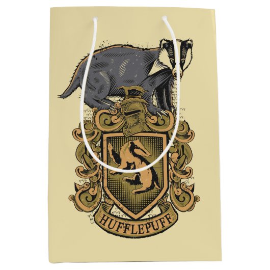 Harry Potter | Hufflepuff Crest met Badger Medium Cadeauzakje (Voorkant)